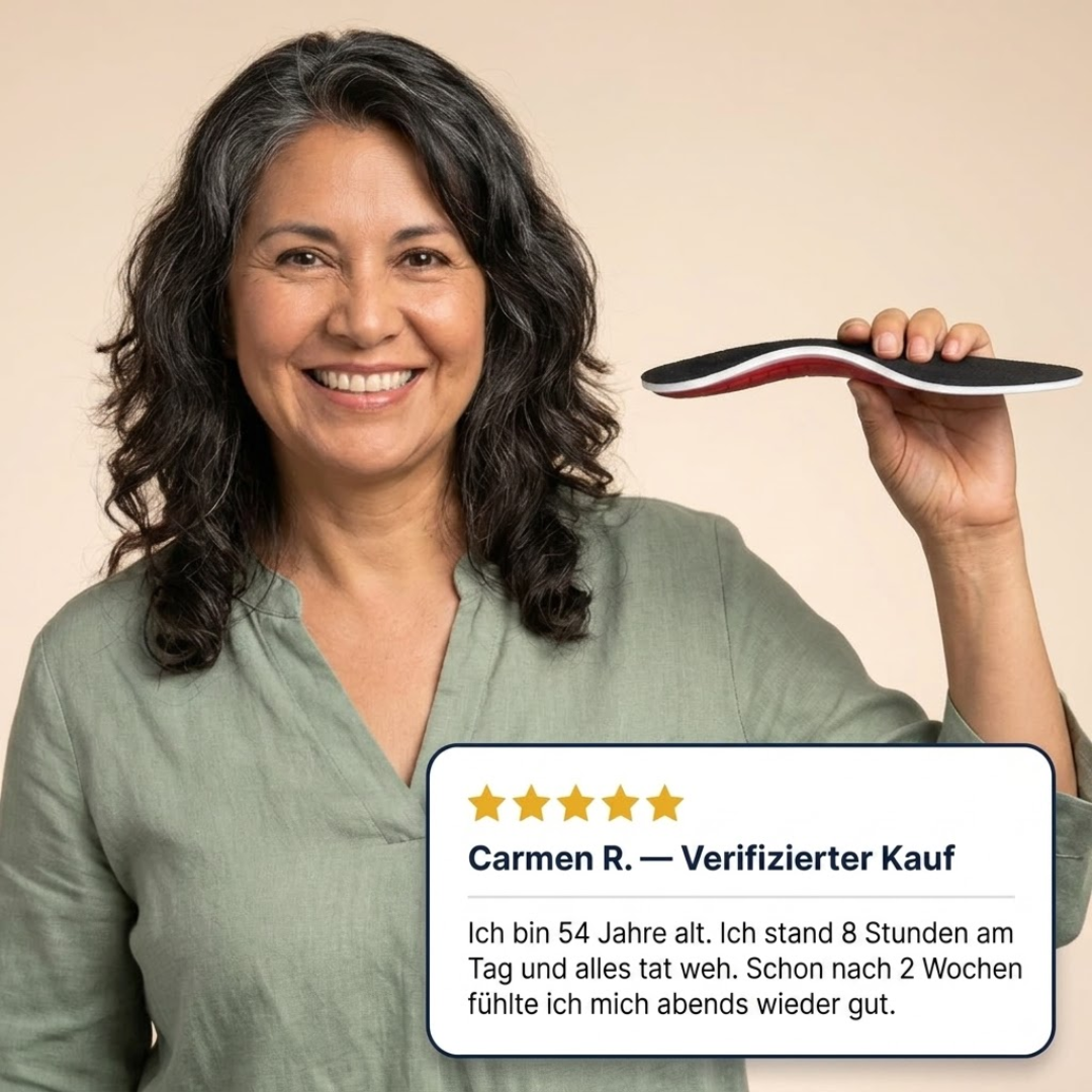Trittsicher™ Slim Orthopädische Einlegesohlen mit Gewölbeunterstützung