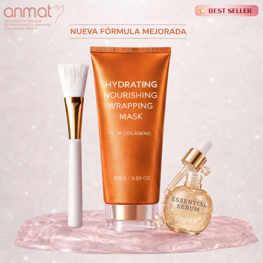 MERODA® Máscara Facial de Colágeno Avanzada + Brocha aplicadora de regalo