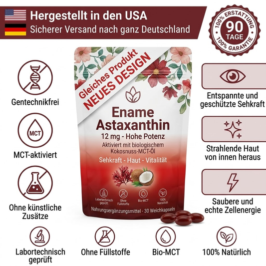 Ename Astaxanthin 12 mg — Nieren unter Kontrolle? Der erste Schritt, sie zu schützen, beginnt hier.