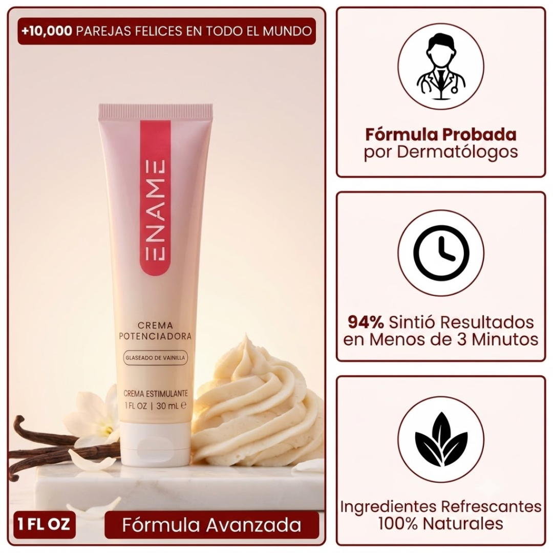 Crema de realce O' con glaseado de vainilla