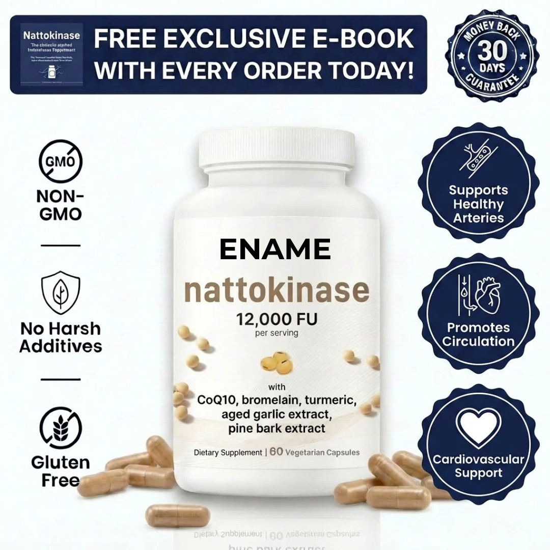 Ename | Nattokinase 12,000FU Complex - 60 Vegetarian Capsules