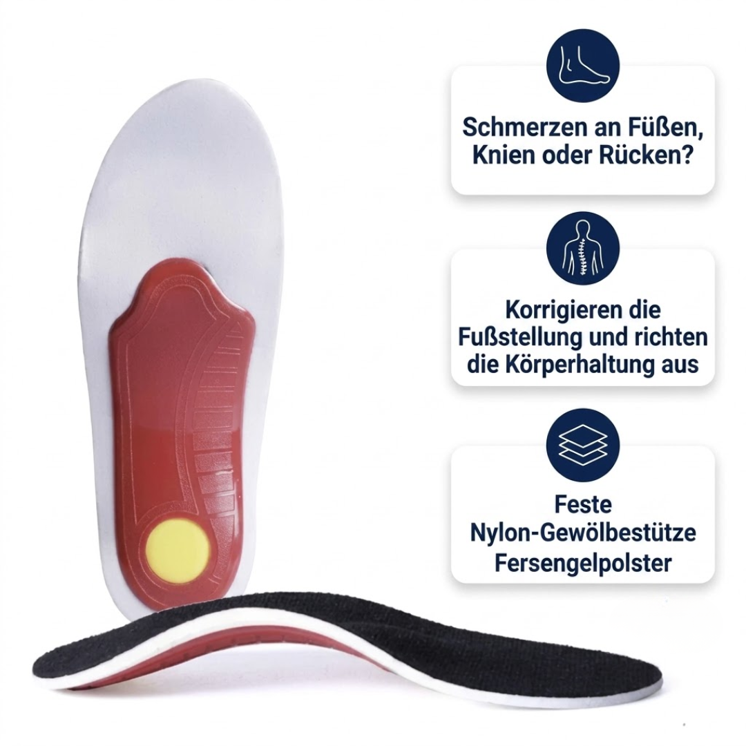 Trittsicher™ Slim Orthopädische Einlegesohlen mit Gewölbeunterstützung