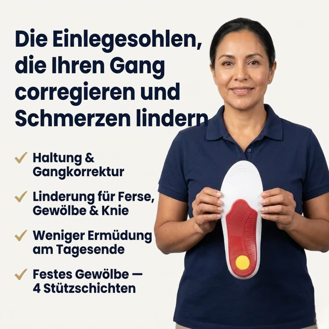 Trittsicher™ Slim Orthopädische Einlegesohlen mit Gewölbeunterstützung