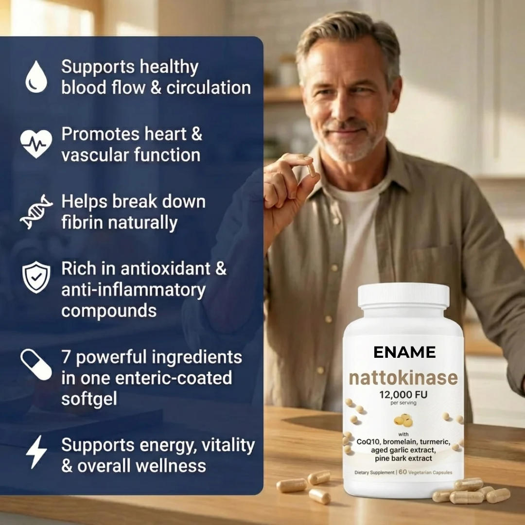 Ename | Nattokinase 12,000FU Complex - 60 Vegetarian Capsules