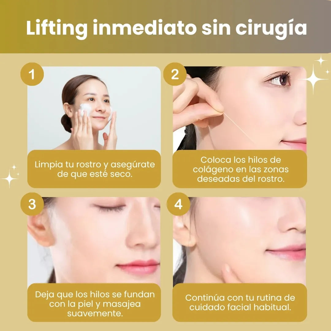 Lifting Facial en Casa | Hilos Tensores de Colágeno + Sérum 🎁
