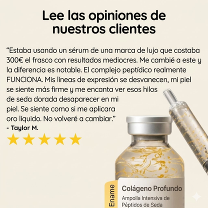 Serúm de Colágeno Profundo y Péptidos de Seda con Aplicador de Precisión para Arrugas y Efecto Lifting (Sin Inyecciones)