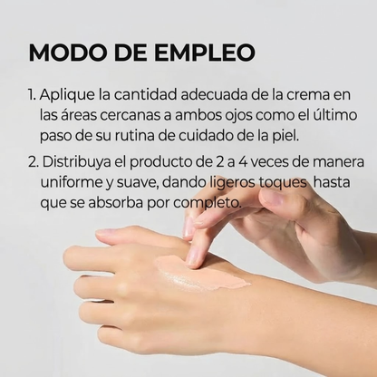 Crema de Ojos Coreana con Calcio y Elastina para Manchas Oscuras, Ojeras y Flacidez (Efecto Lifting)