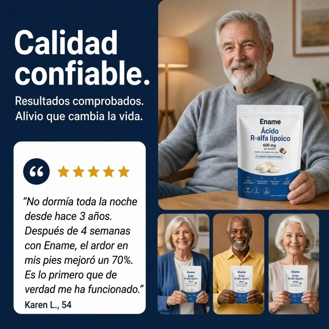 Ácido R-alfa lipoico — Cápsulas blandas de 600 mg en forma R pura