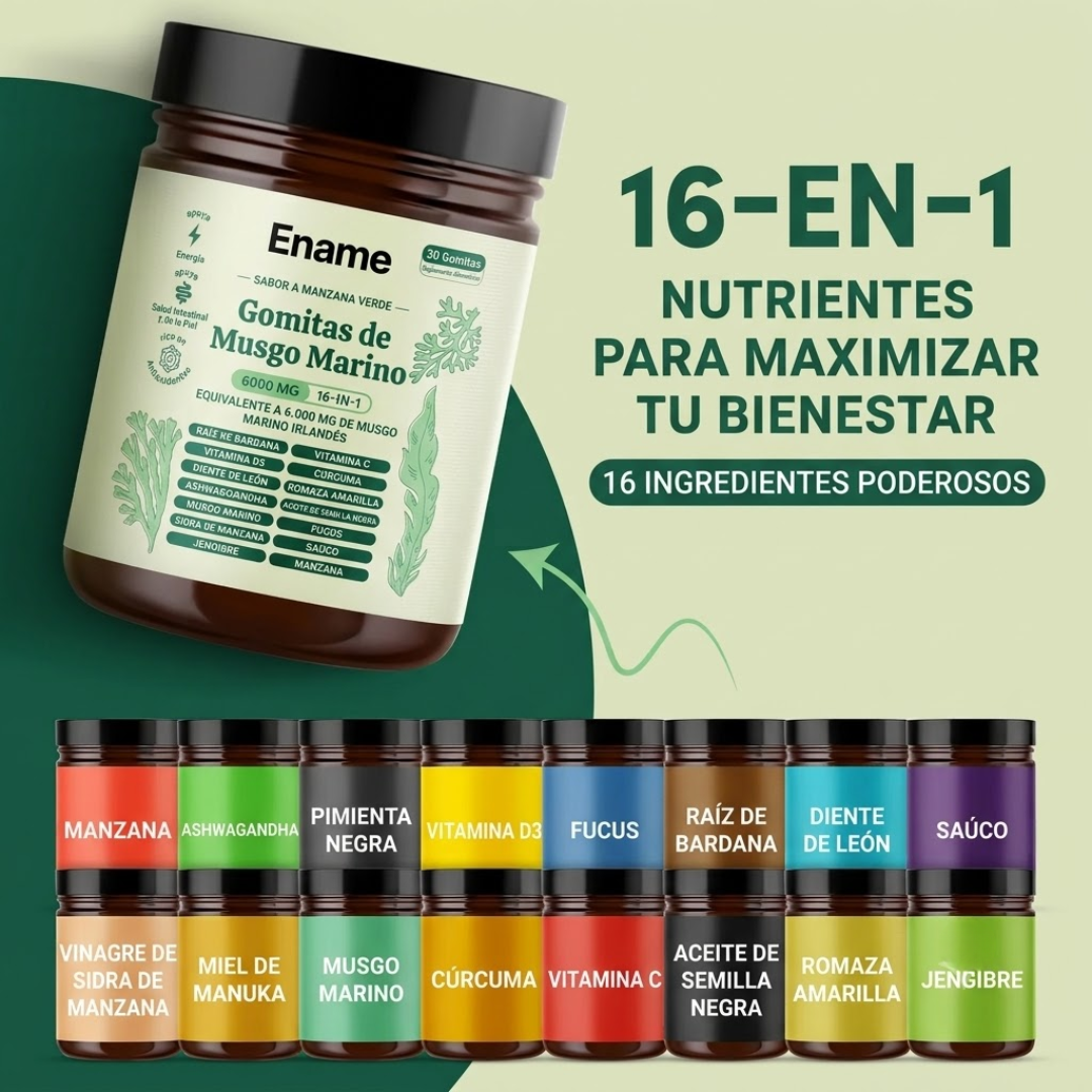 Ename | Gomitas de musgo marino 16 en 1