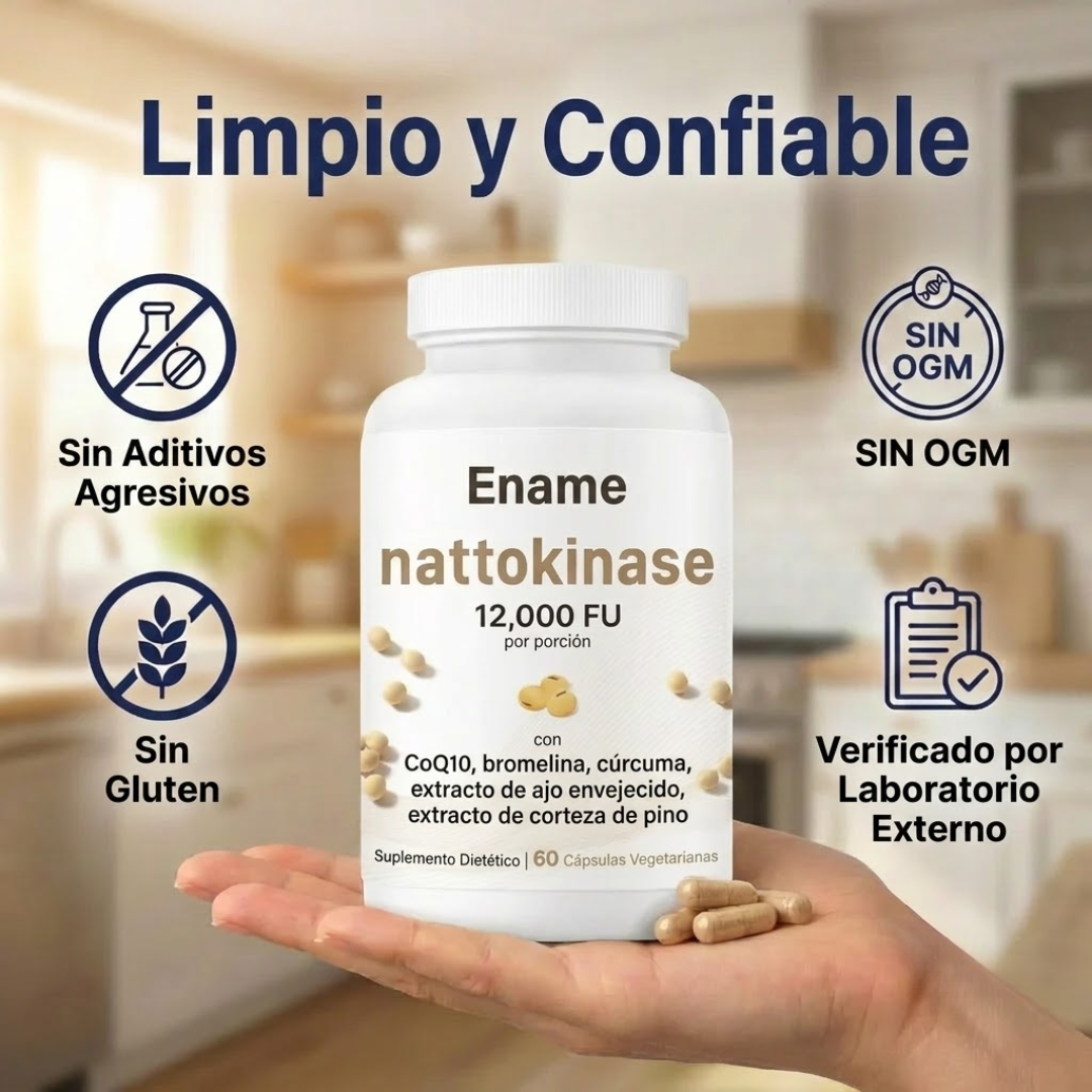 Ename | Complejo de Nattoquinasa 12.000FU - 60 cápsulas vegetarianas
