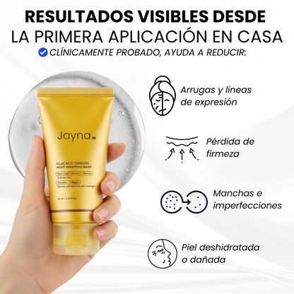 Mascarilla Facial jayna Coreana con Cúrcuma y Colágeno + Brocha aplicadora de regalo