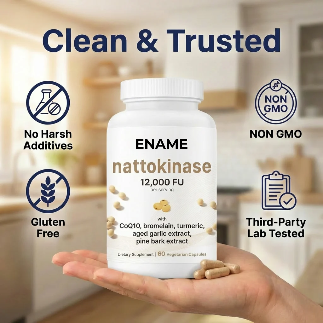 Ename | Nattokinase 12,000FU Complex - 60 Vegetarian Capsules