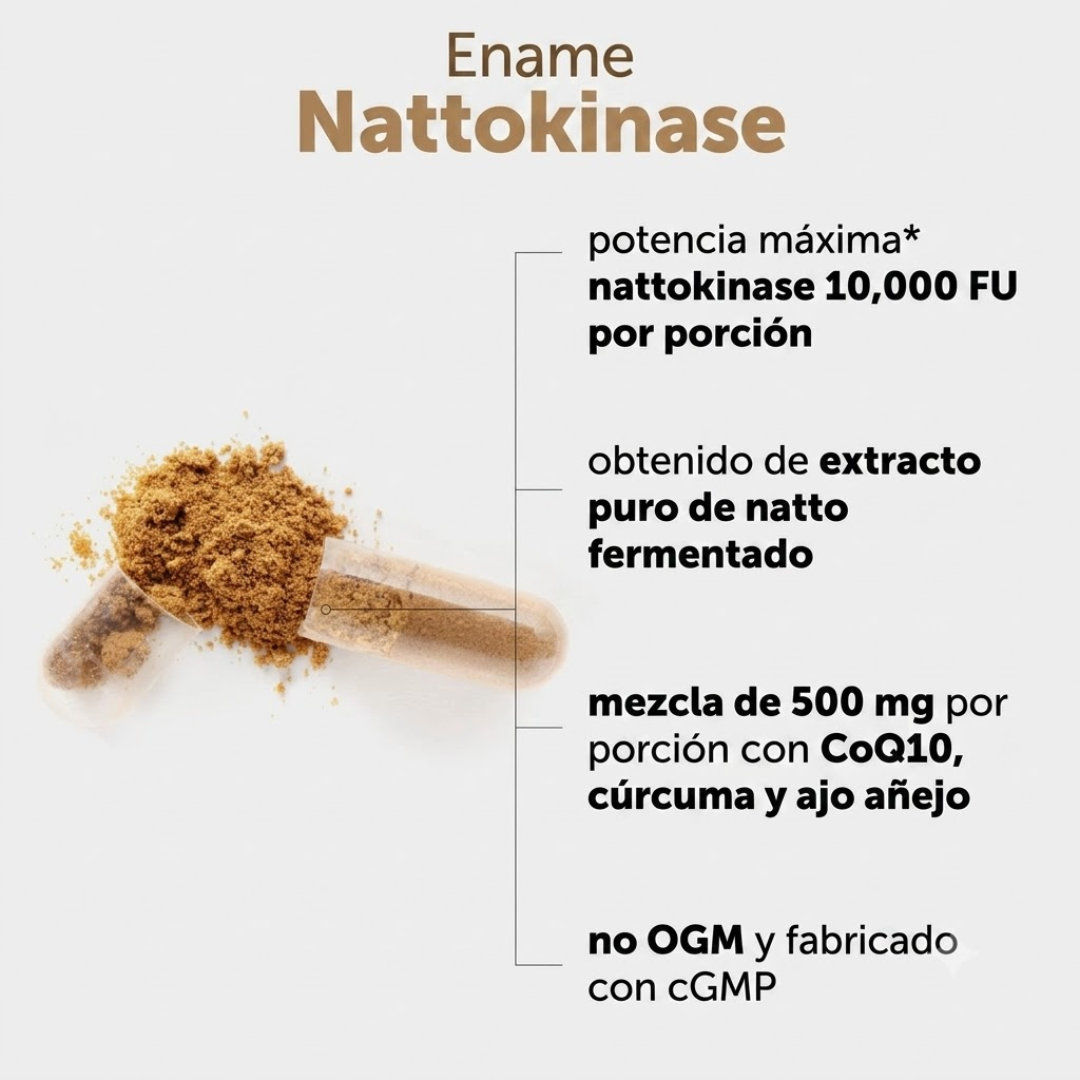 Ename | Complejo de Nattoquinasa 12.000FU - 60 cápsulas vegetarianas
