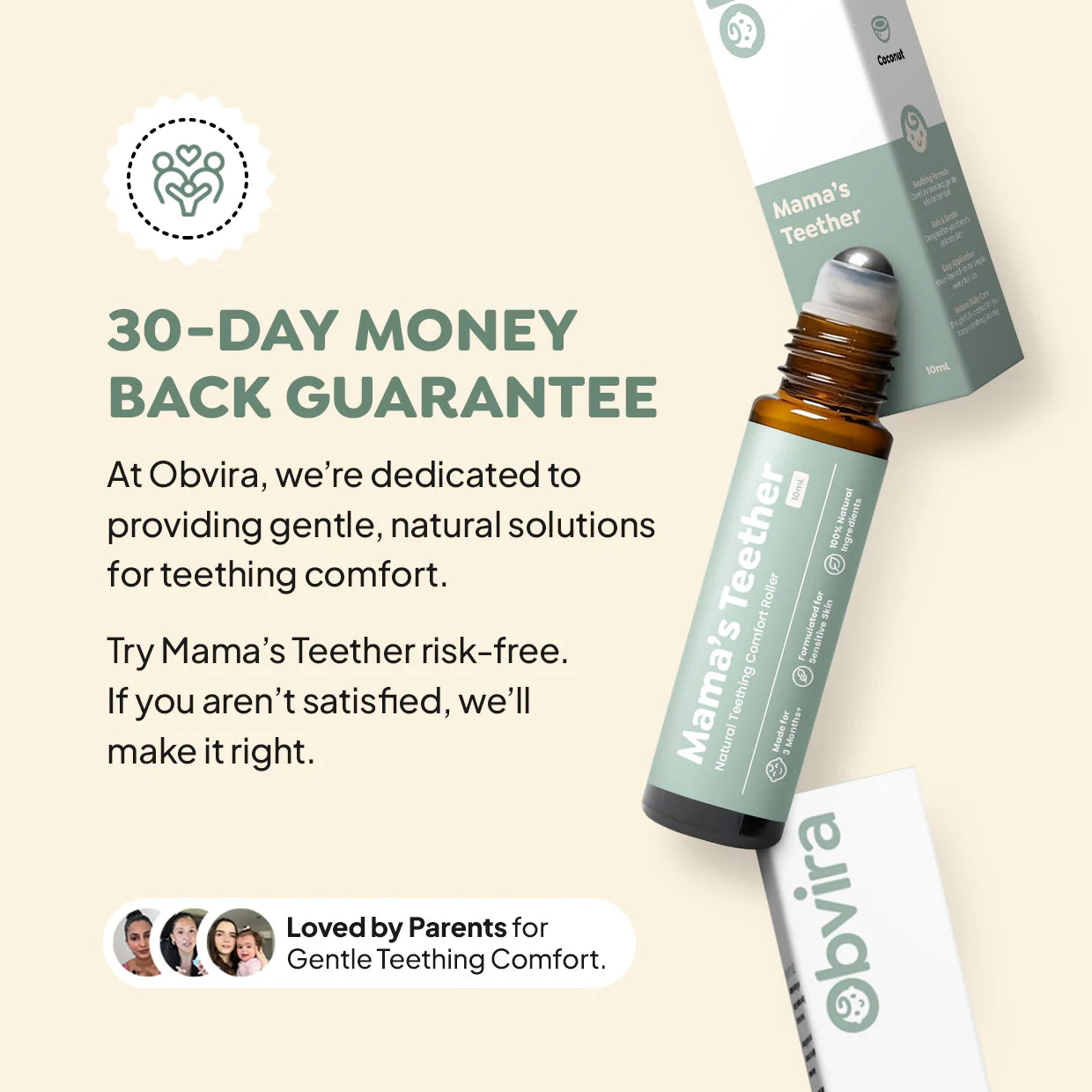 Ename | Mama's Teether Natural Teething Comfort Roller