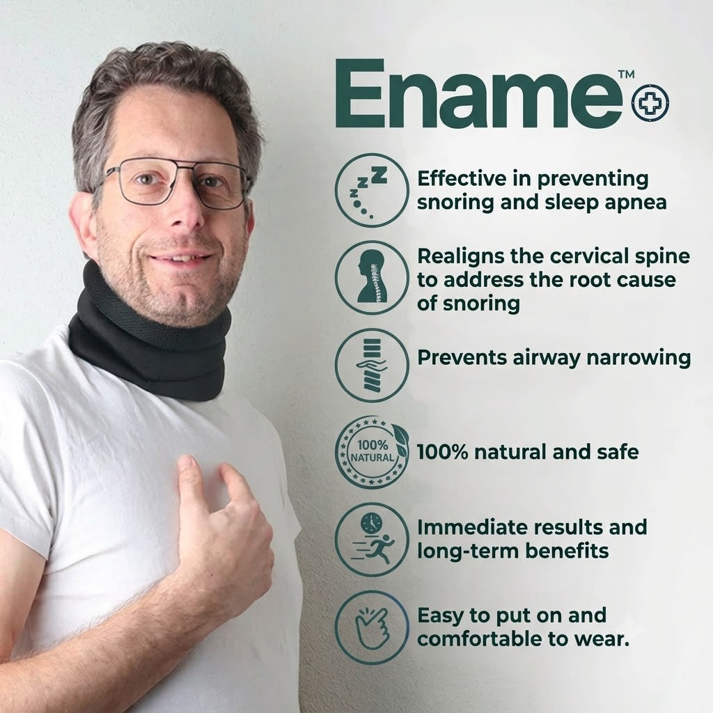 Ename™ Orthopedic Sleep Collar — Instant Snore Relief & Airway Support