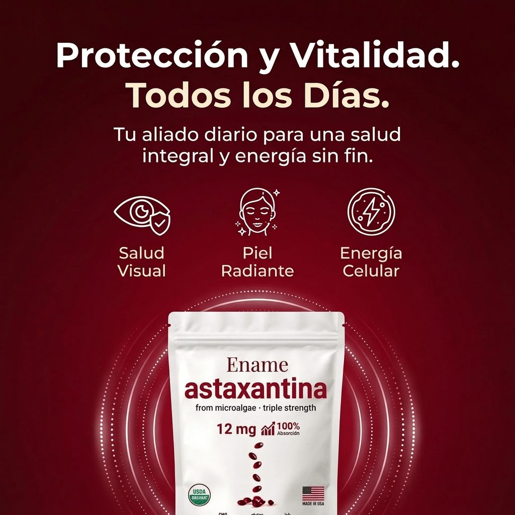 Astaxantina Natural 12mg — Si tu médico te dijo que hay que monitorear tus riñones, esto es lo que puedes empezar a hacer hoy