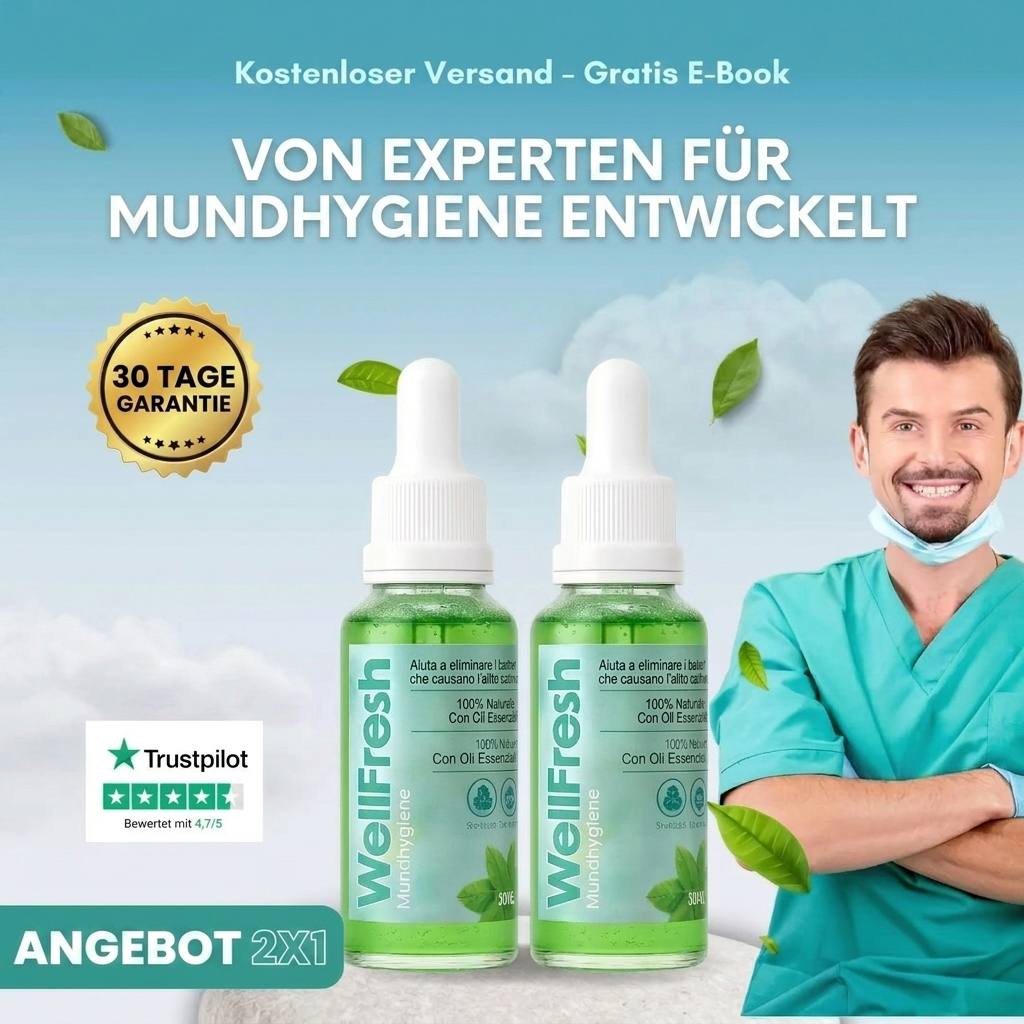 Well Fresh™ | Natürliche Tropfen für frischen Atem + E-Book 🎁