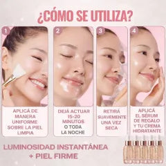 MERODA® Máscara Facial de Colágeno Avanzada + Brocha aplicadora de regalo