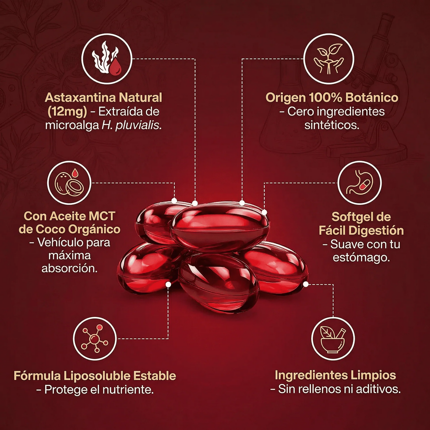 Astaxantina Natural 12mg — Si tu médico te dijo que hay que monitorear tus riñones, esto es lo que puedes empezar a hacer hoy