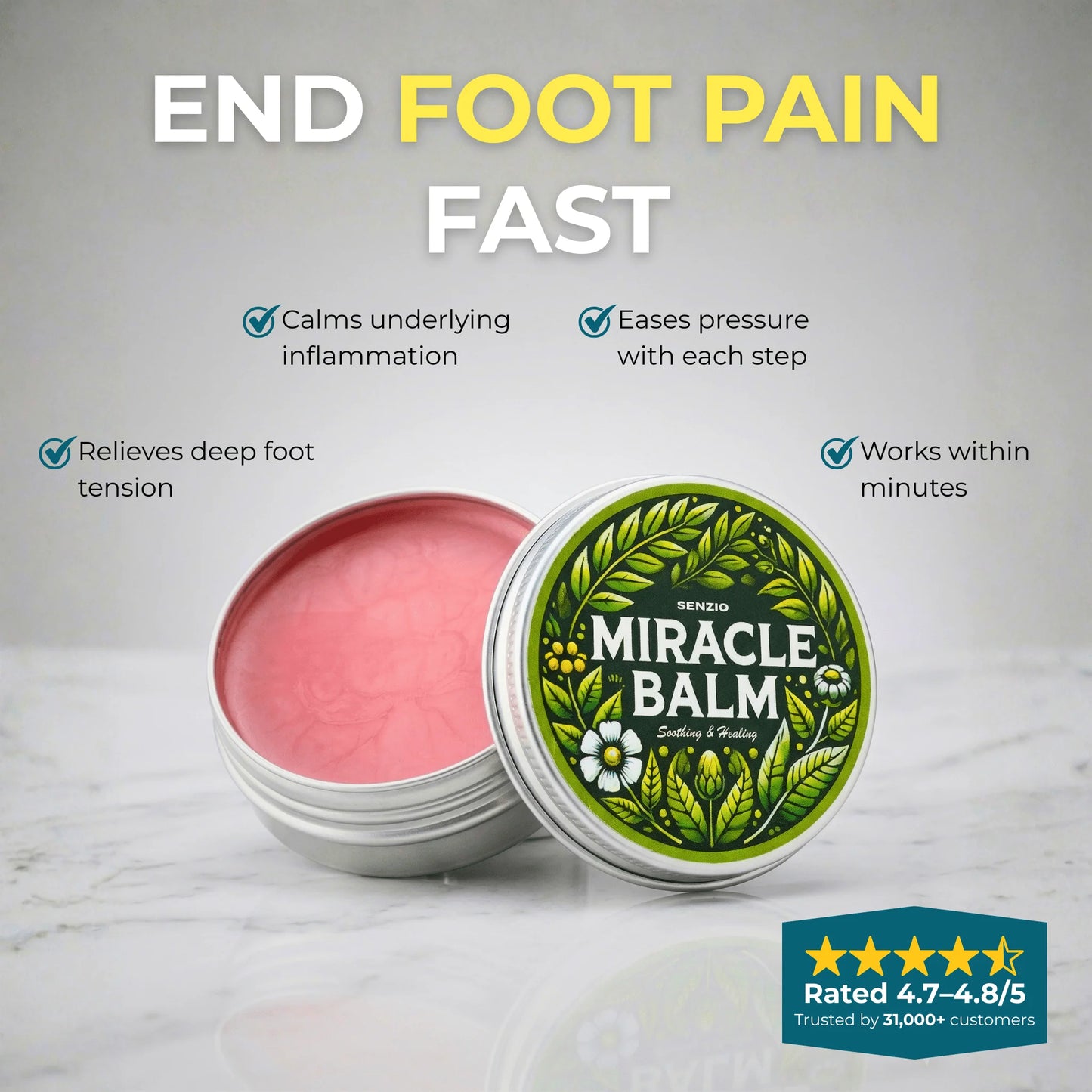 The Senzio Miracle Balm™ Foot Recovery Formula