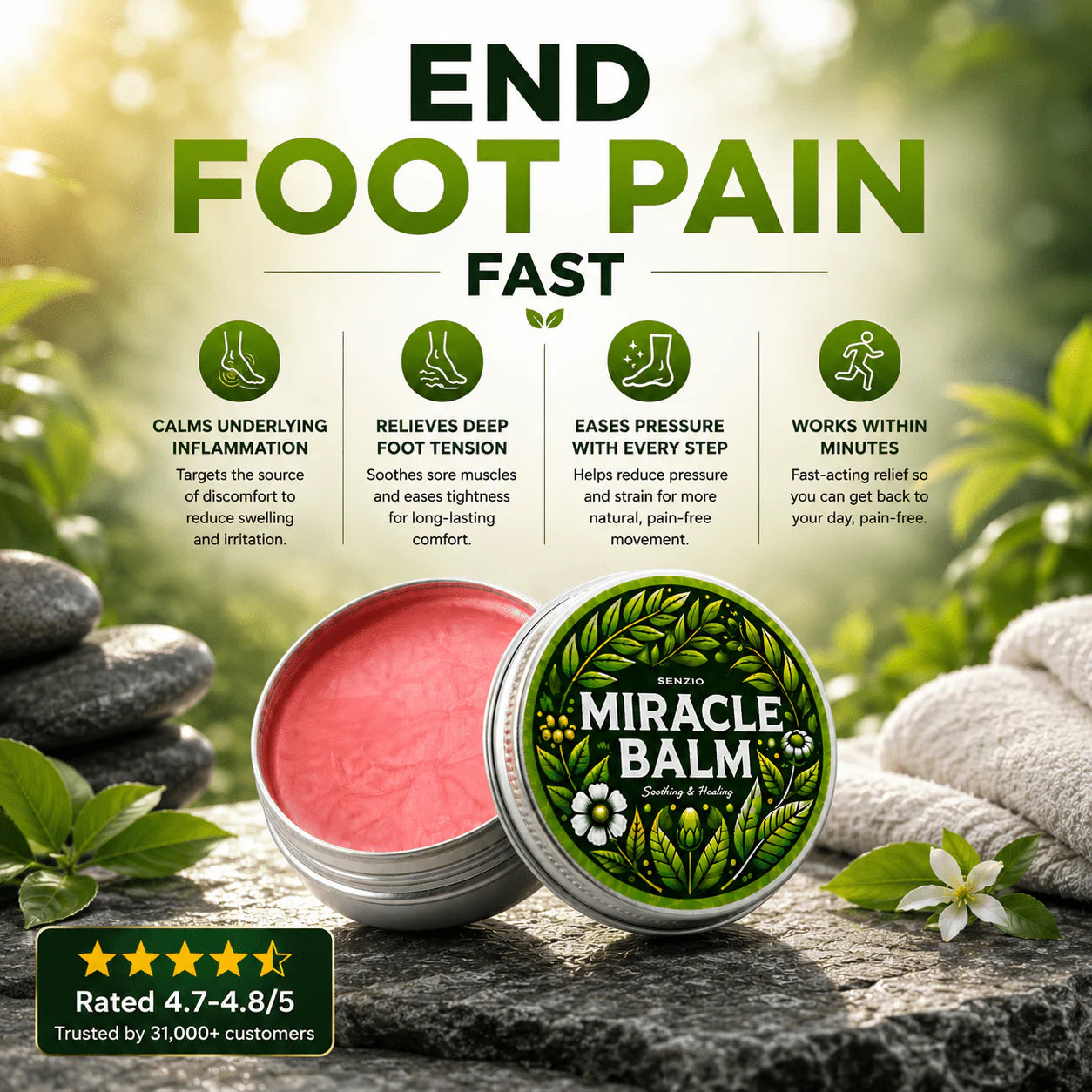 The Senzio Miracle Balm™ Foot Recovery Formula